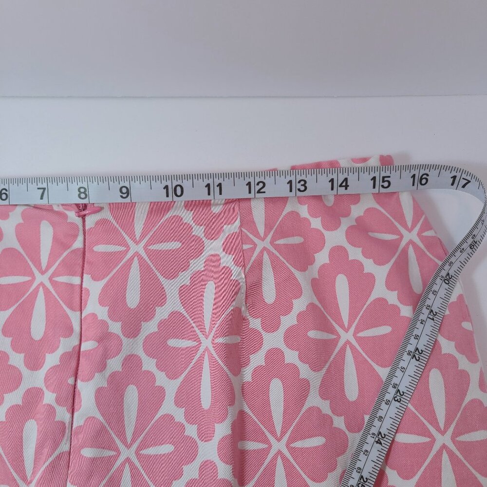 HBA Pink & White Geometric Print Skirt with Built-In Shorts – Size 10 - Picture 9 of 10